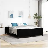 vidaXL Boxspring bed Zwart 180 x 200 cm Stof