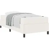 vidaXL Bedframe met matras Crème 90 x 200 cm Stof