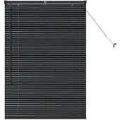 vidaXL Venetiaanse jaloezie Zwart 130 x 85 cm 25 mm Aluminium