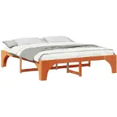 vidaXL Bedframe Bruin 180 x 200 cm Massief grenenhout