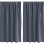 vidaXL Blackout Gordijnen met Ringen 2 st Antraciet 140 x 140 cm