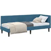 vidaXL Hoek Bed Frame Blauw 80 x 200 cm fluweel