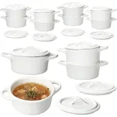 MamboCat 12-delig set CREME Mini-pot met deksel crèmewit van aardewerk – 24301080