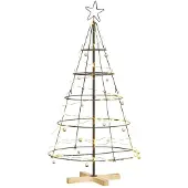 vidaXL Kerst Cone Boom met standaard Zwart 126 cm Staal