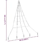 vidaXL LED Kerstboom met Grondspikes met 112 LED Koudwit 182 cm Metaal