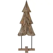 vidaXL Kerstboom Bruin 121 cm Massief Teakhout