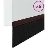 vidaXL Zelfklevende Deurborstels 6 st Bruin 100 cm Aluminiumlegering