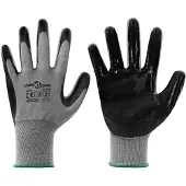 vidaXL Werkhandschoenen 12 st Grijs en Zwart 11 / XXL Polyester