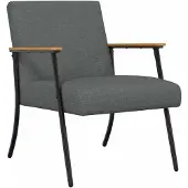 vidaXL Fauteuil Donkergrijs Stof