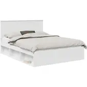 vidaXL Bedframe met hoofdeinde Wit 150 x 200 cm Massief grenenhout