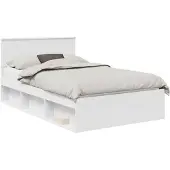 vidaXL Bedframe met hoofdeinde Wit 120 x 200 cm Massief grenenhout