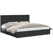 vidaXL Opbergbed met lade met opslag Zwart 200 x 200 cm Bewerkt hout