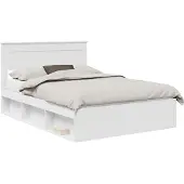 vidaXL Bedframe met hoofdeinde Wit 160 x 200 cm Massief grenenhout