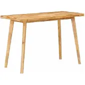 vidaXL Eettafel 110 x 55 x 75 cm Massief Mango Hout Naturel