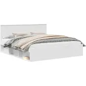 vidaXL Bedframe met hoofdeinde Wit 180 x 200 cm Bewerkt hout