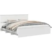 vidaXL Bedframe met hoofdeinde Wit 200 x 200 cm Bewerkt hout