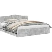 vidaXL Bedframe met lade Beton Grijs 180 x 200 cm Ingenieurshout
