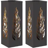 vidaXL Zonne LED Pad Licht 2 pcs Warmwit 18 x 18 x 50 cm