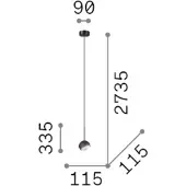 Ideal Lux Hanglamp Bloom, messing / goud, Woon-/ Eetkamer, metaal, Modern, hanglamp