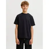 Jack & Jones JUNIOR oversized T-shirt - zwart Jongens Stretchkatoen Ronde hals - maat 176