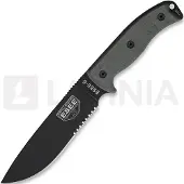 ESEE Model 6 Serrated 6S survivalmes met zwarte schede + riemclip