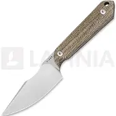 Kizer Cutlery Mini Harpoon AEB-L mes, Brown Micarta, Stonewashed