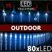 Monzana Kerstmis lichtketting ijspegel 80 LED's 13m