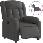 vidaXL Fauteuil elektrisch verstelbaar stof donkergrijs