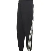 Adidas Sportbroek 'Kit 3-Stripes Regular Cuffed' zwart / wit