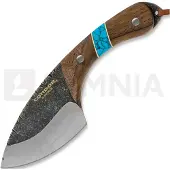 Condor Blue River Skinner CTK112-3.5-4C, Brut De Forge 440C, Walnut Turqouise Stone, vaststaand mes