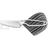 MKM Knives MKM Makro 2 Sheepsfoot MA02-PABG Satin M390, Black Grey Paracord Handle, vaststaand mes, Jesper Voxnaes design