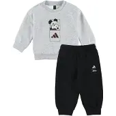 Adidas Trainingspak grijs gemêleerd / zwart / wit