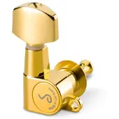 Schaller M6 Mini Locking Gold 3L+3R small metal button stemmechanieken elektrisch en western gitaar