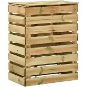 vidaXL Latten tuincomposter Groen 110 x 58 x 113 cm Massief grenenhout