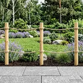 vidaXL Fence Posts 5 st Groen 60 cm Massief grenenhout