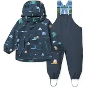 Liewood Functioneel pak 'Manu' navy / lichtblauw / honing / grasgroen