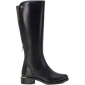 Carmela Dames Leren laarzen 162018 zwart (36), Leer, 3 tot 5 cm, Ritssluiting, Casual 16201801-NEGRO