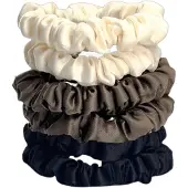 Yuaia Haircare Soft Satin Scrunchies Coffee 6 stk.