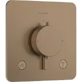 Hansgrohe Afbouwdeel ecostat comfort q inbouwthermostaat voor 2 functies brushed bronze