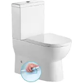 Boss & Wessing Bws jalta staand toilet rimless glans wit incl. Zitting pk/sk