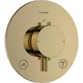 Hansgrohe Afbouwdeel ecostat comfort s thermostaat 2 functies rond gepolijst goud