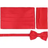 Suitable Cumberband Strik Pochet Set Rood -