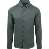 Desoto Heren Hemden Casual Kent 1/1 - Groen - Maat XXL