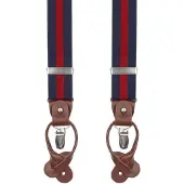 Suitable Luxe Bretels Navy Streep Rood - | Donkerblauw | Maat one size