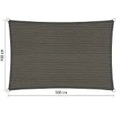 Shadow Comfort Rechthoek schaduwdoek 4,00x5,00 m Cool Grey