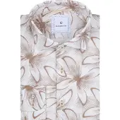 Blue industry Overhemd Linnen Print Beige