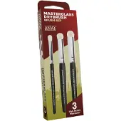 Army Painter , Masterclass Drybrush Set, 3 maten hobby-drybrushes, geitenhaar kwastenset: 15mm Mighty Drybrush, 12mm Moderate Drybrush, 7mm Miniature Drybrush voor tabletop roleplaying