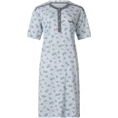 Lunatex - dames nachthemd 224135 - single jersey - blauw - maat XL