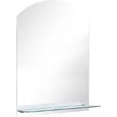 vidaXL Wandspiegel met schap 50x70 cm gehard glas