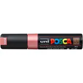 Posca acrylmarker - beitelpunt PC-8K - 8 mm - metallic rood